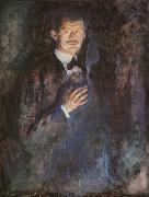 Edvard Munch Self Portrait with a Burning Cigarette china oil painting reproduction